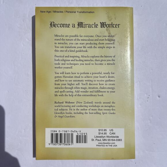Miracles Inviting The Extraordinary Into Your Life By Richard Webster Paperback - Picture 5 of 5